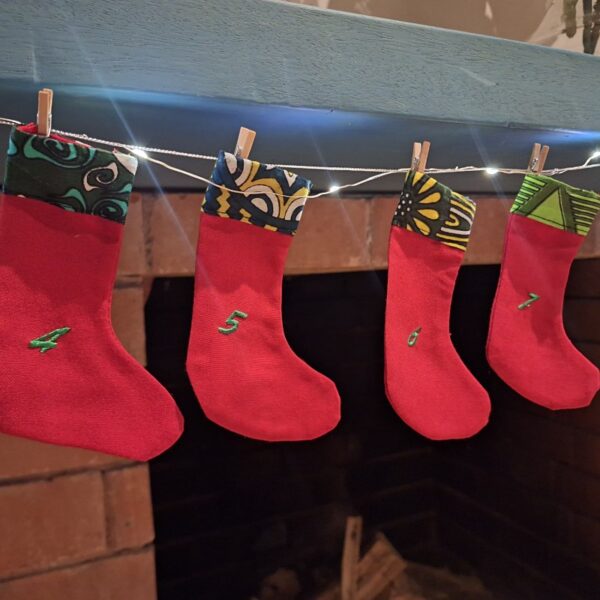 Alternative view of Christmas Advent Bunting